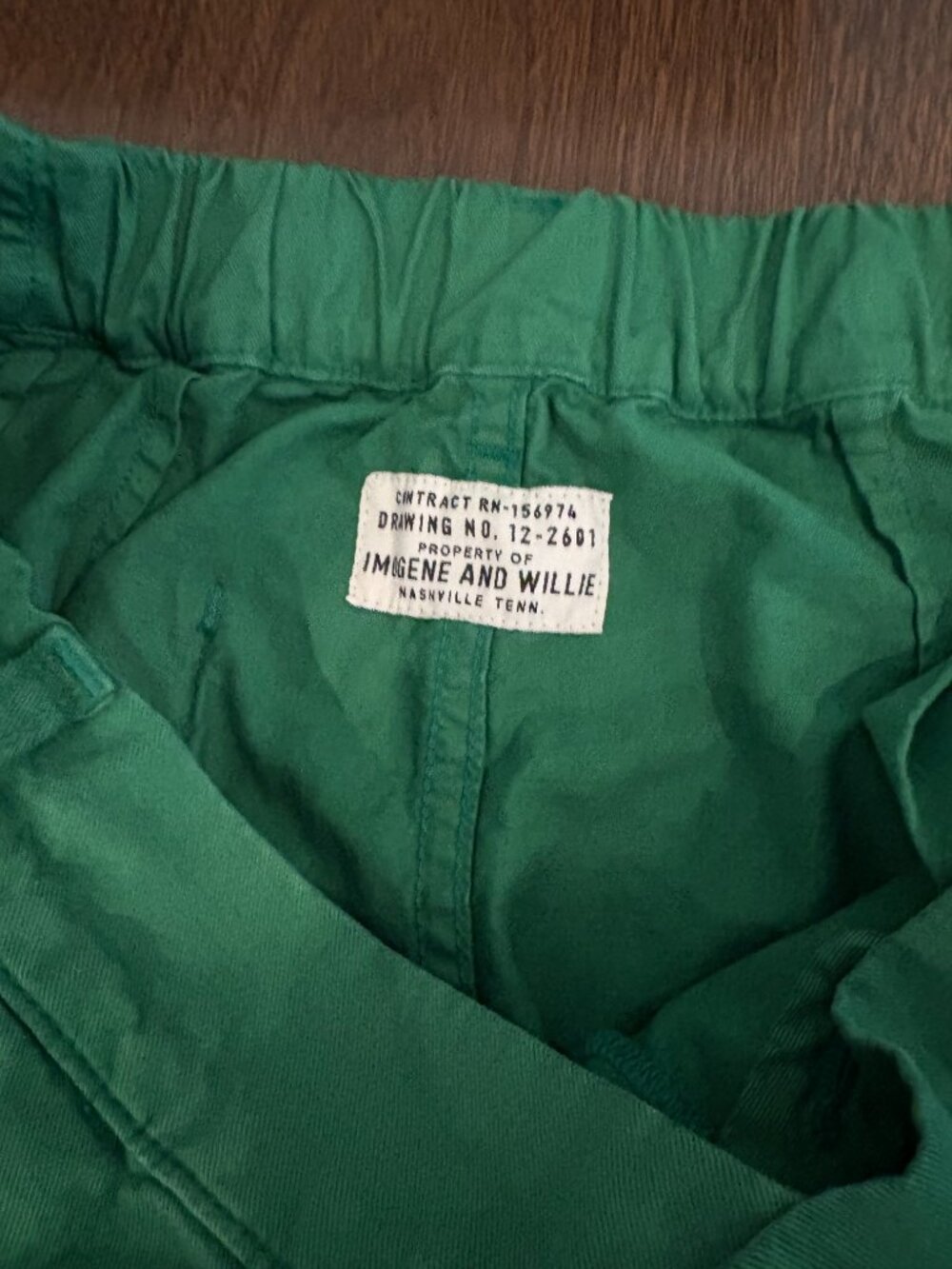 imogene+willie Baker striped trouser in Kelly Green L - Picture 4 of 6